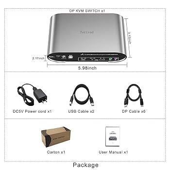 2ポート DP USB 3.0 KVMスイッチ トリプルモニター TD23-4 2ポート DP USB 3.0 KVMスイッチ トリプルモニター TD23-4
